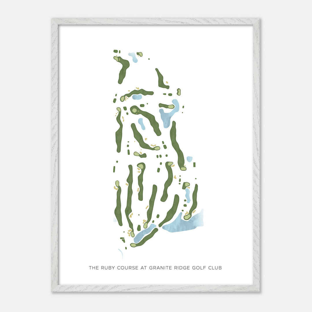 Print of The Ruby Course At Granite Ridge Golf Club Modern Map