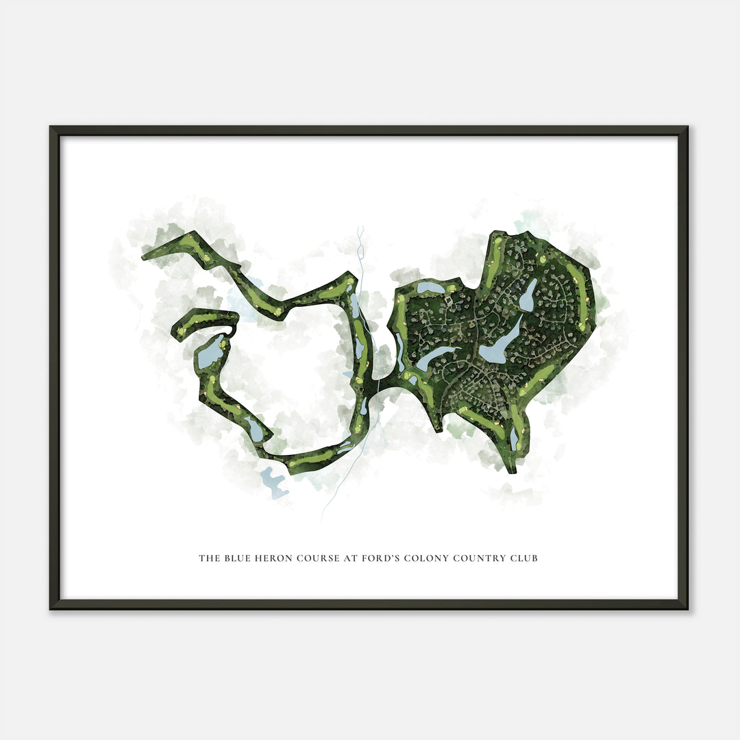 Print of The Blue Heron Course At Ford'S Colony Country Club Classic Map