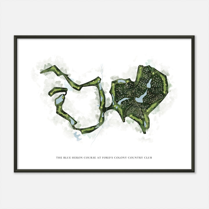 Print of The Blue Heron Course At Ford'S Colony Country Club Classic Map