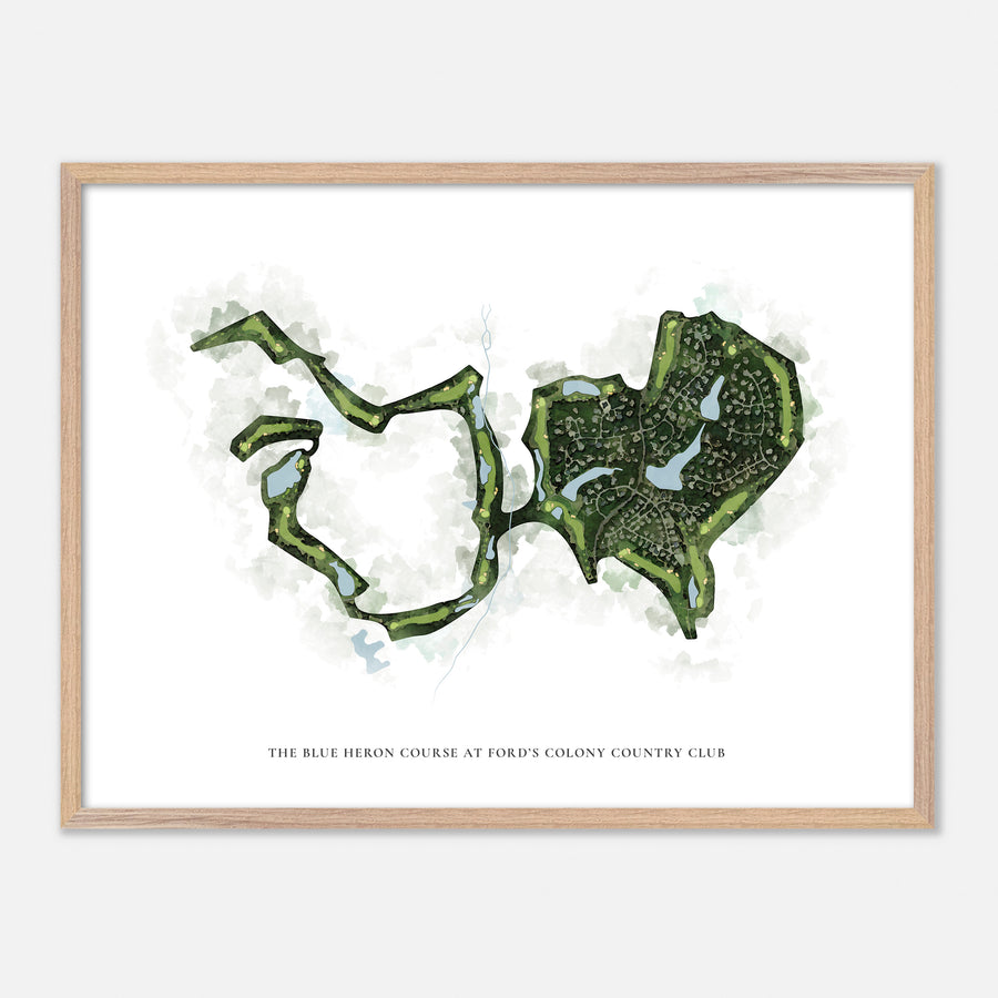 Print of The Blue Heron Course At Ford'S Colony Country Club Classic Map