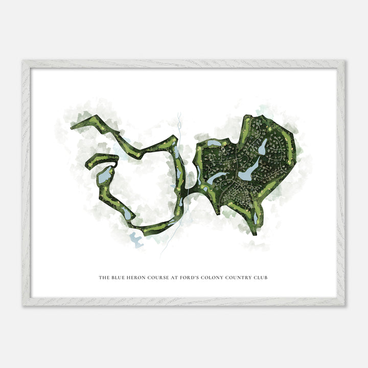 Print of The Blue Heron Course At Ford'S Colony Country Club Classic Map