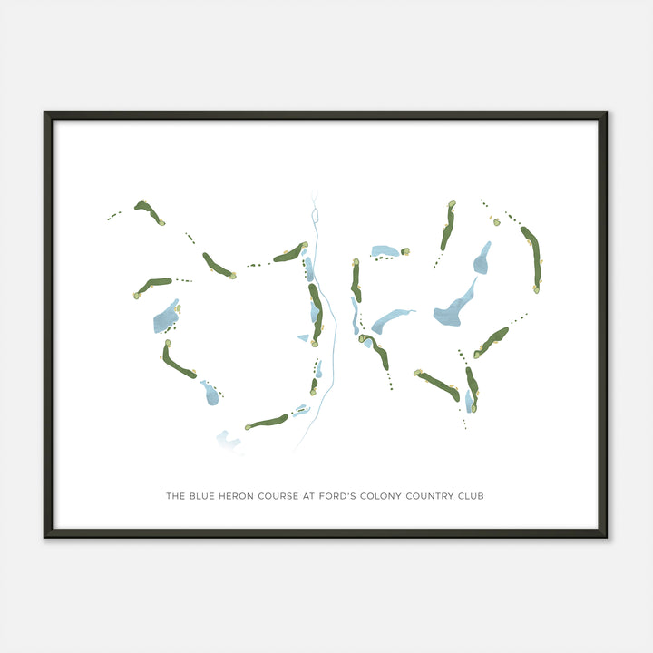 Print of The Blue Heron Course At Ford'S Colony Country Club Modern Map