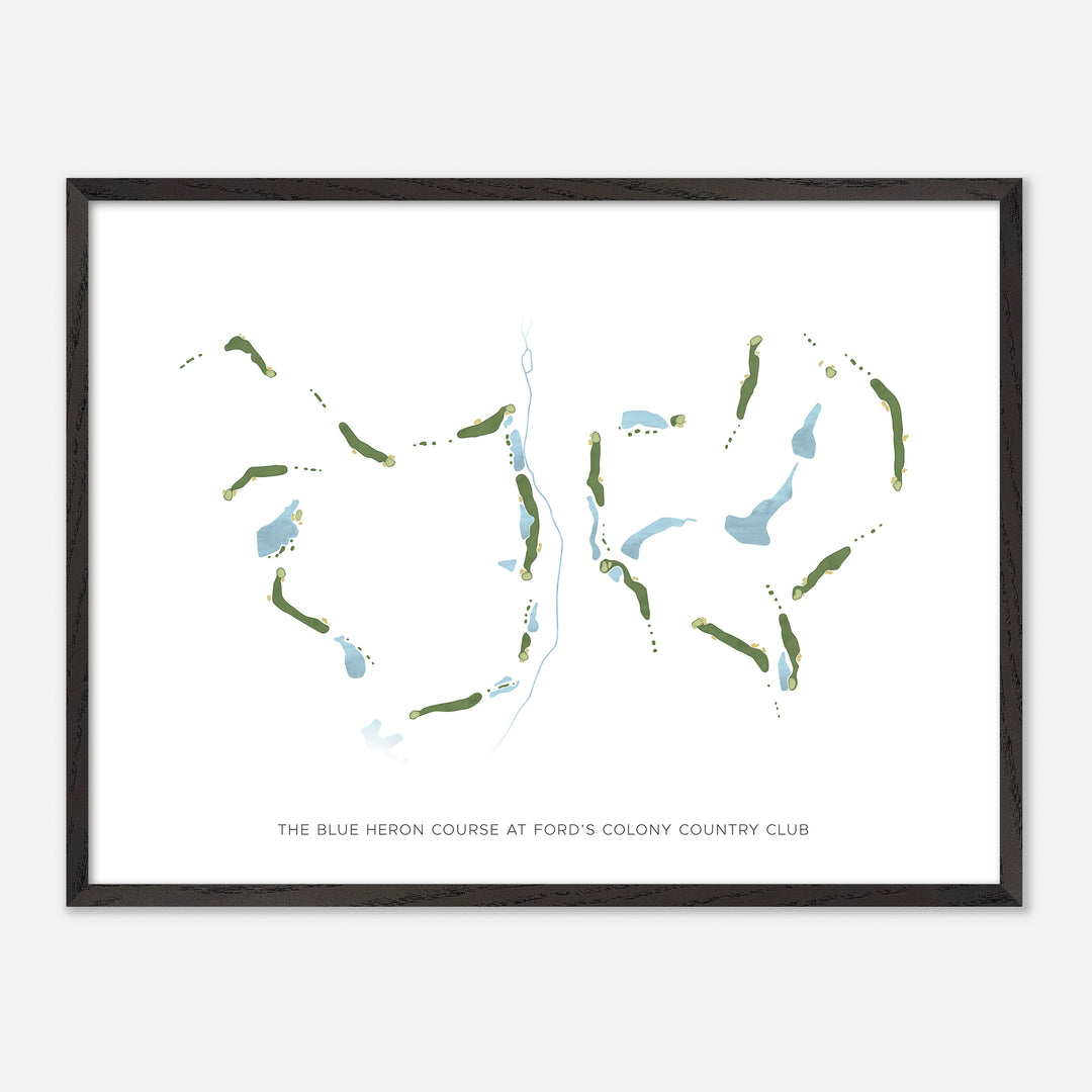 Print of The Blue Heron Course At Ford'S Colony Country Club Modern Map