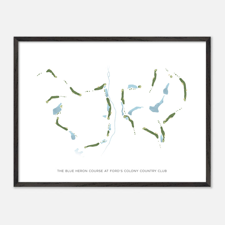 Print of The Blue Heron Course At Ford'S Colony Country Club Modern Map