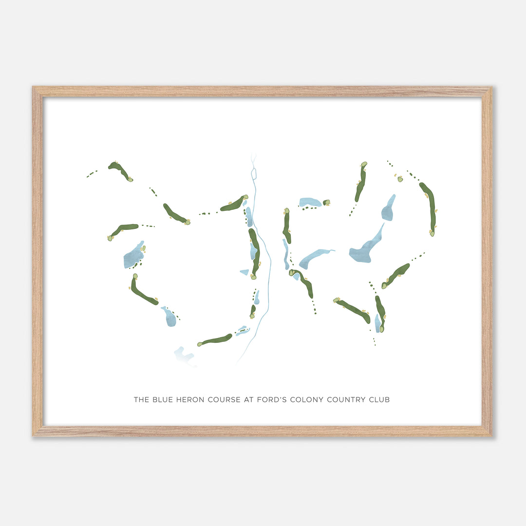Print of The Blue Heron Course At Ford'S Colony Country Club Modern Map