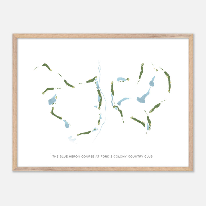Print of The Blue Heron Course At Ford'S Colony Country Club Modern Map