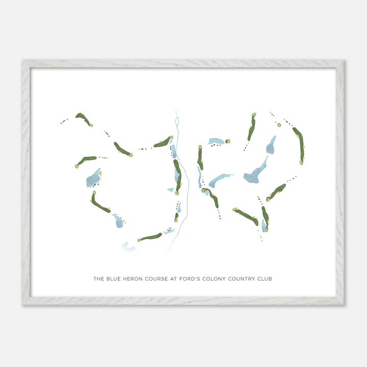 Print of The Blue Heron Course At Ford'S Colony Country Club Modern Map