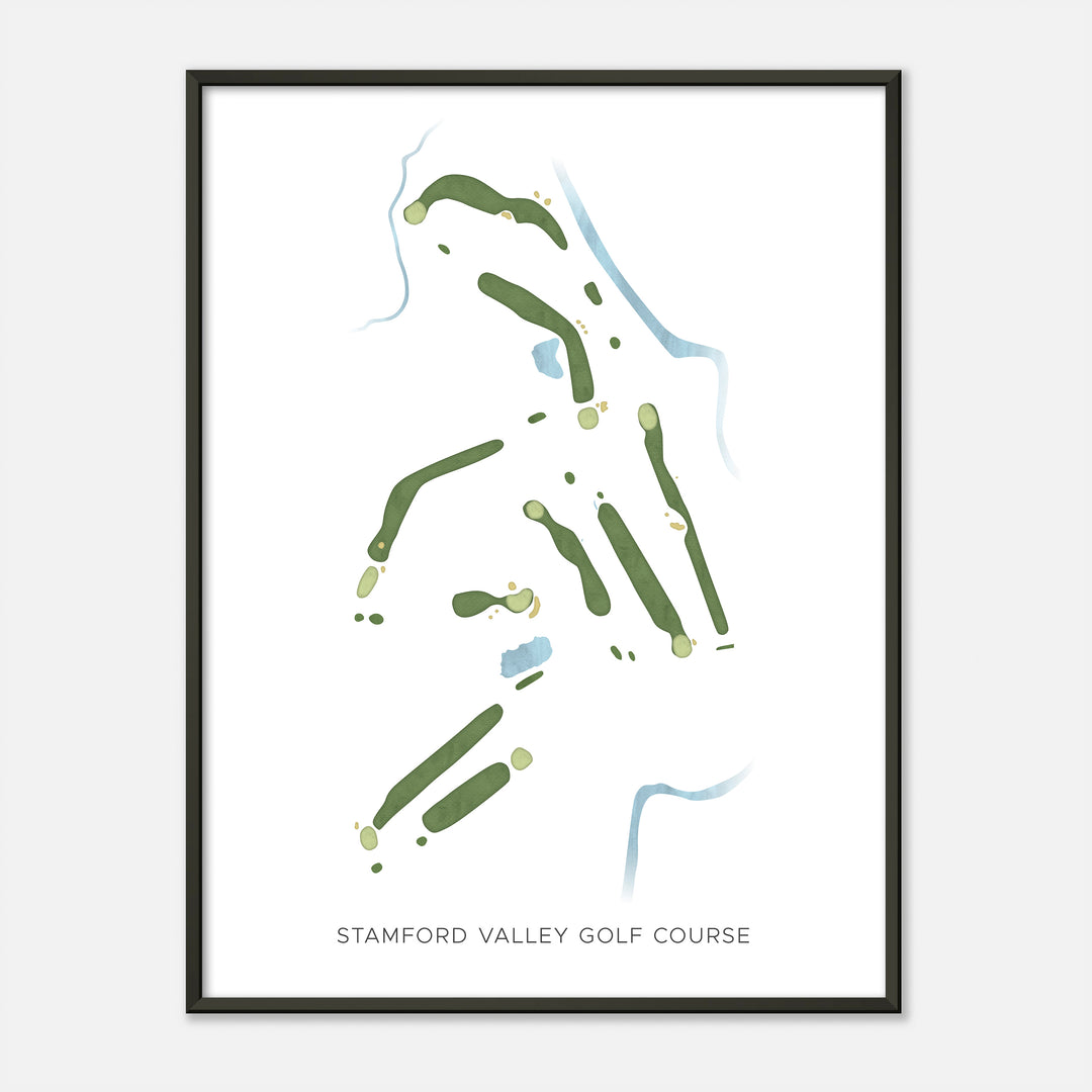 Print of Stamford Valley Golf Course Modern Map