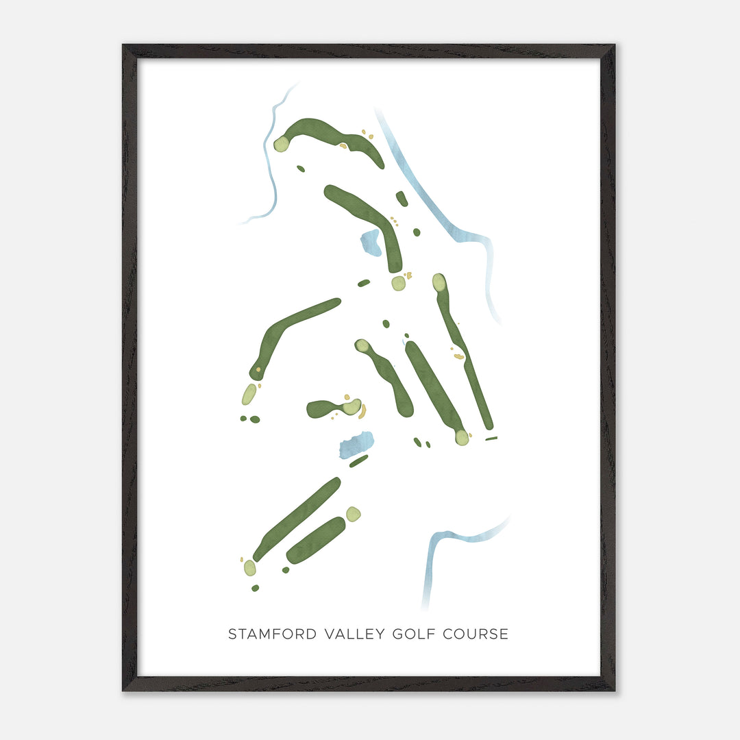 Print of Stamford Valley Golf Course Modern Map