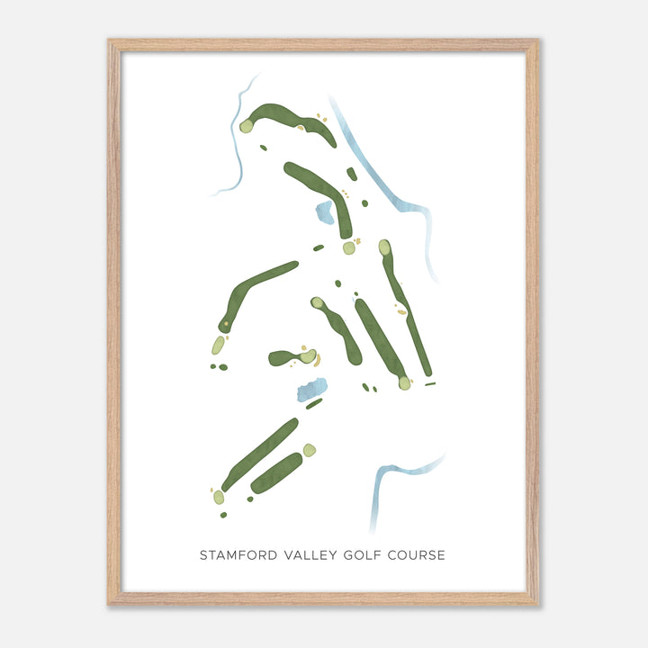 Print of Stamford Valley Golf Course Modern Map