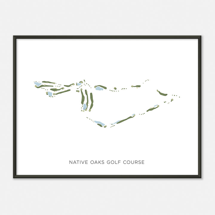 Print of Native Oaks Golf Course Modern Map