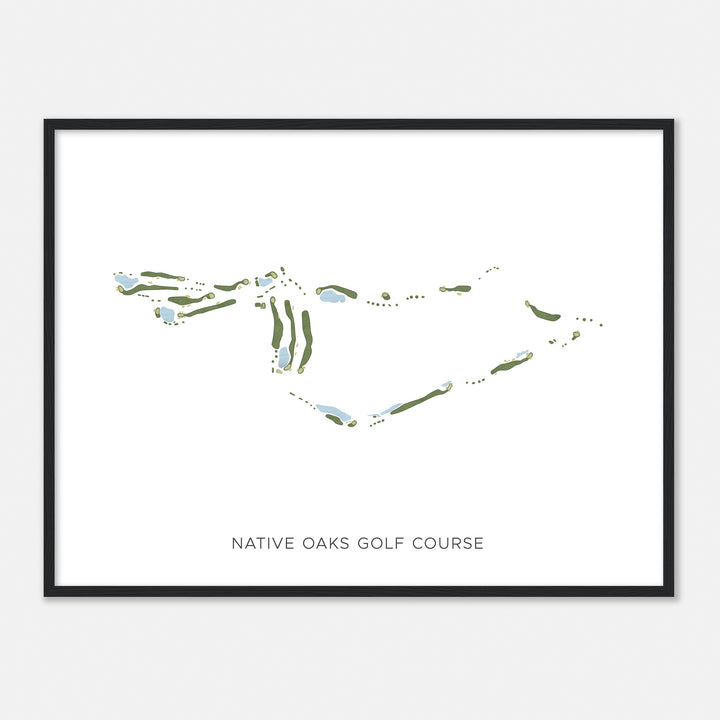 Print of Native Oaks Golf Course Modern Map