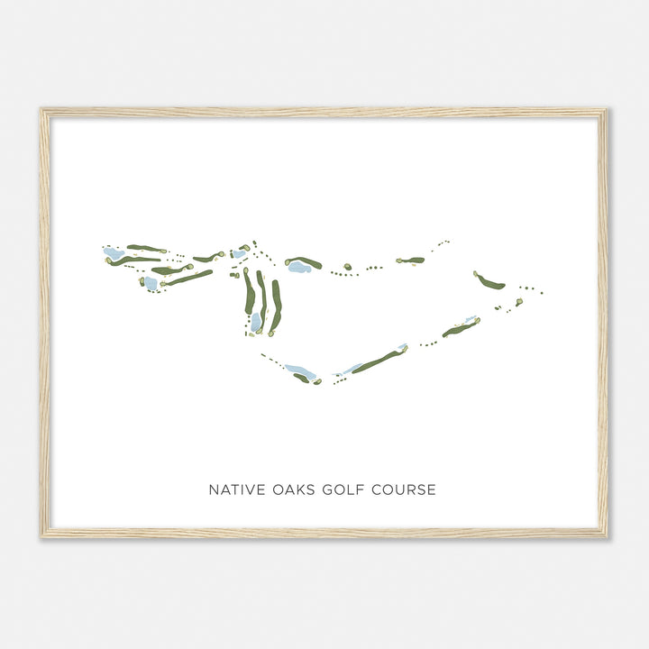 Print of Native Oaks Golf Course Modern Map