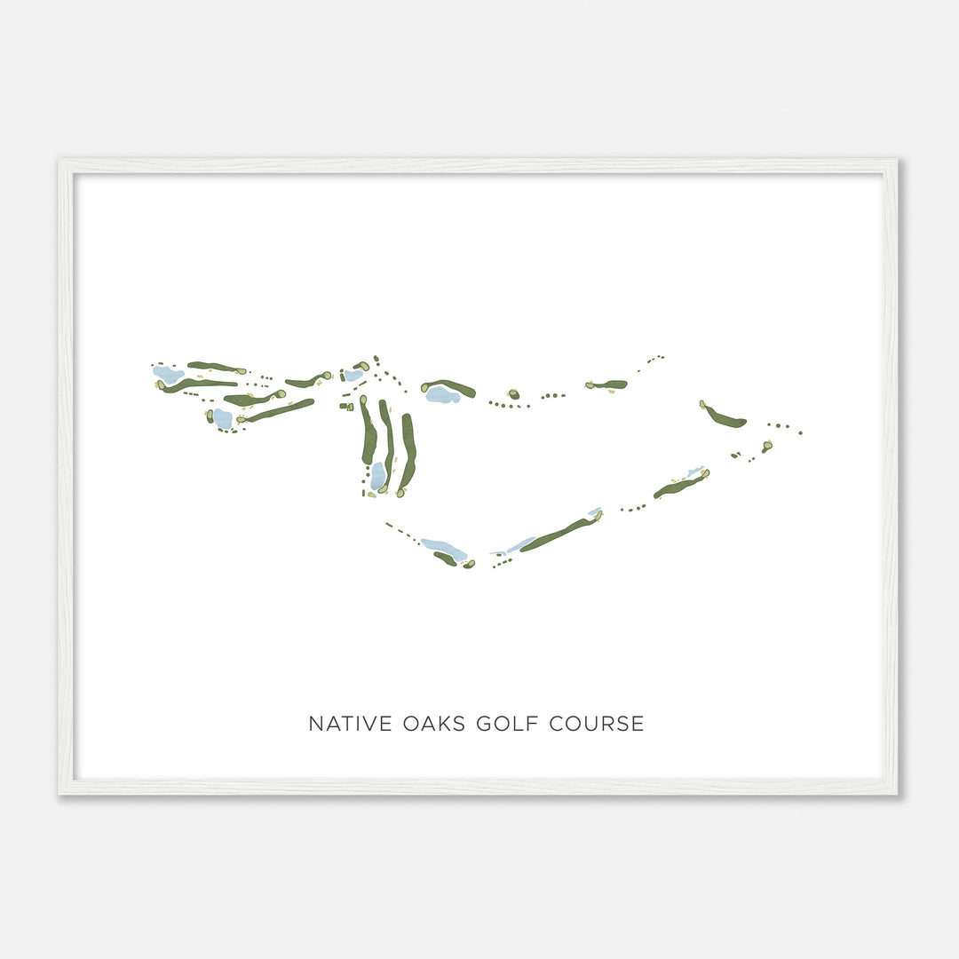 Print of Native Oaks Golf Course Modern Map
