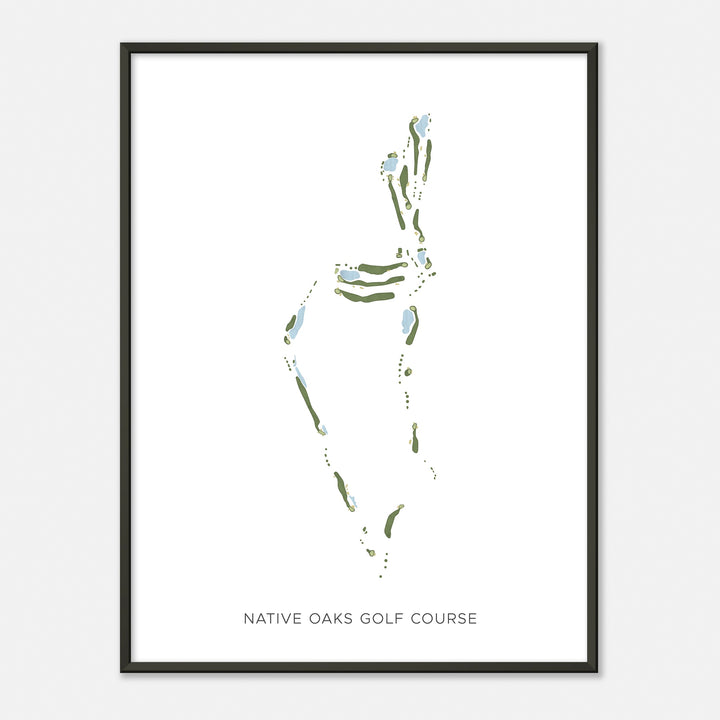 Print of Native Oaks Golf Course Modern Map