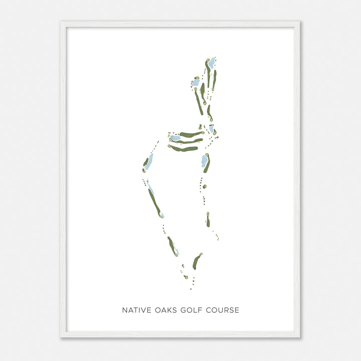 Print of Native Oaks Golf Course Modern Map