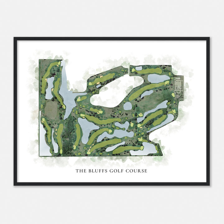 Print of The Bluffs Golf Course Classic Map