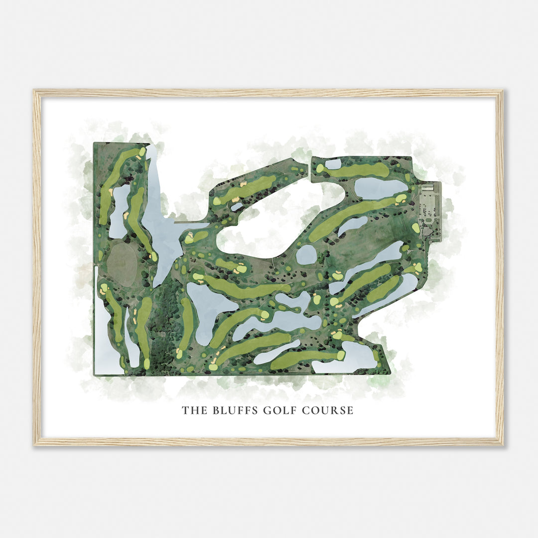 Print of The Bluffs Golf Course Classic Map