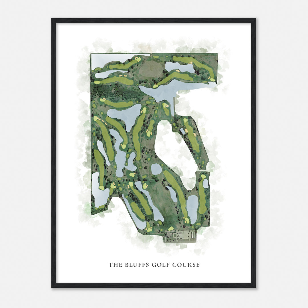 Print of The Bluffs Golf Course Classic Map