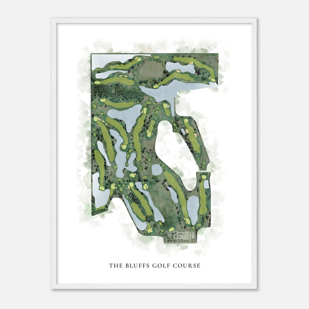 Print of The Bluffs Golf Course Classic Map