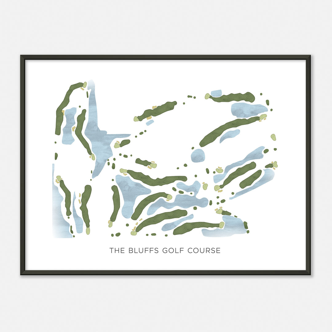 Print of The Bluffs Golf Course Modern Map