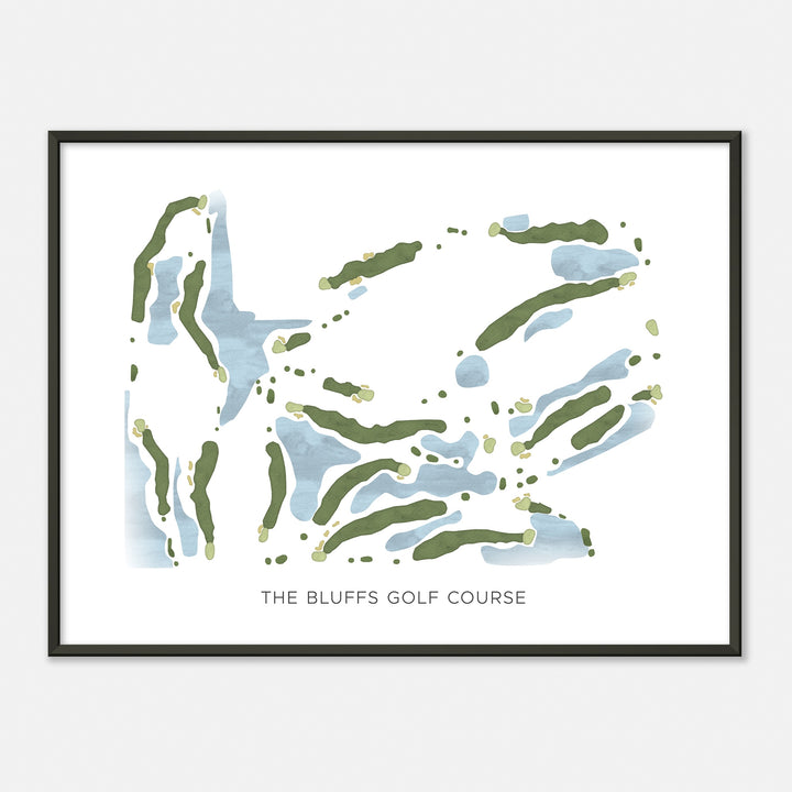 Print of The Bluffs Golf Course Modern Map