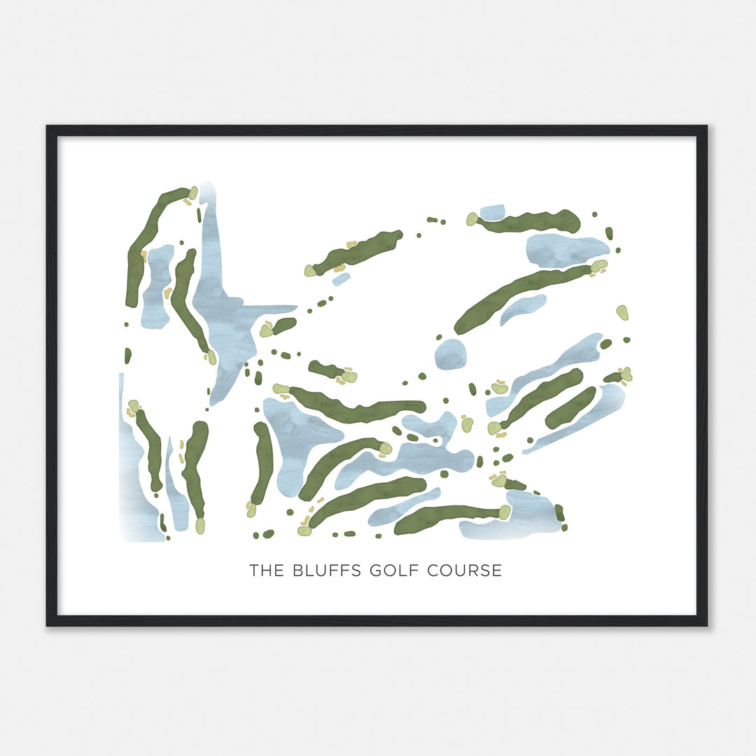 Print of The Bluffs Golf Course Modern Map