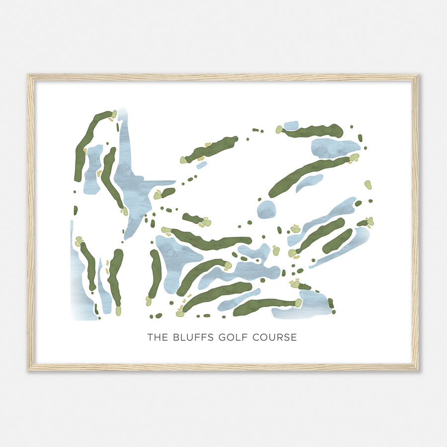 Print of The Bluffs Golf Course Modern Map