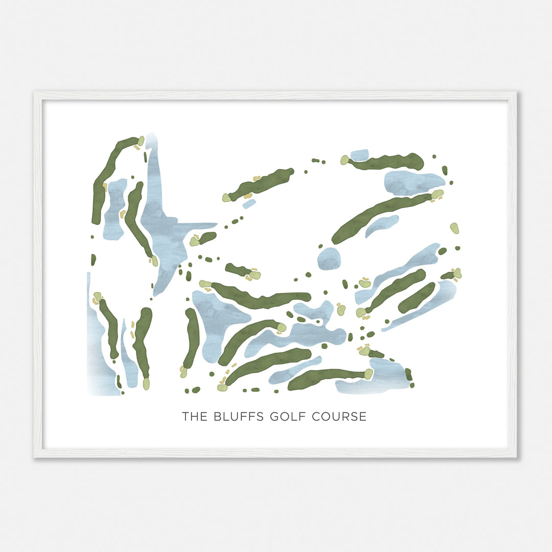 Print of The Bluffs Golf Course Modern Map