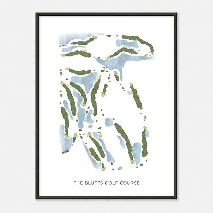 Print of The Bluffs Golf Course Modern Map