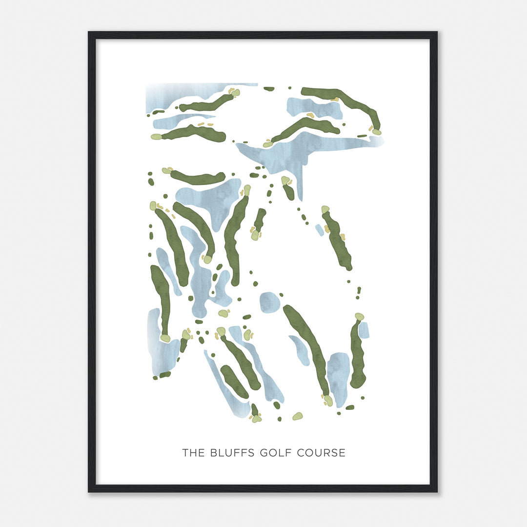 Print of The Bluffs Golf Course Modern Map