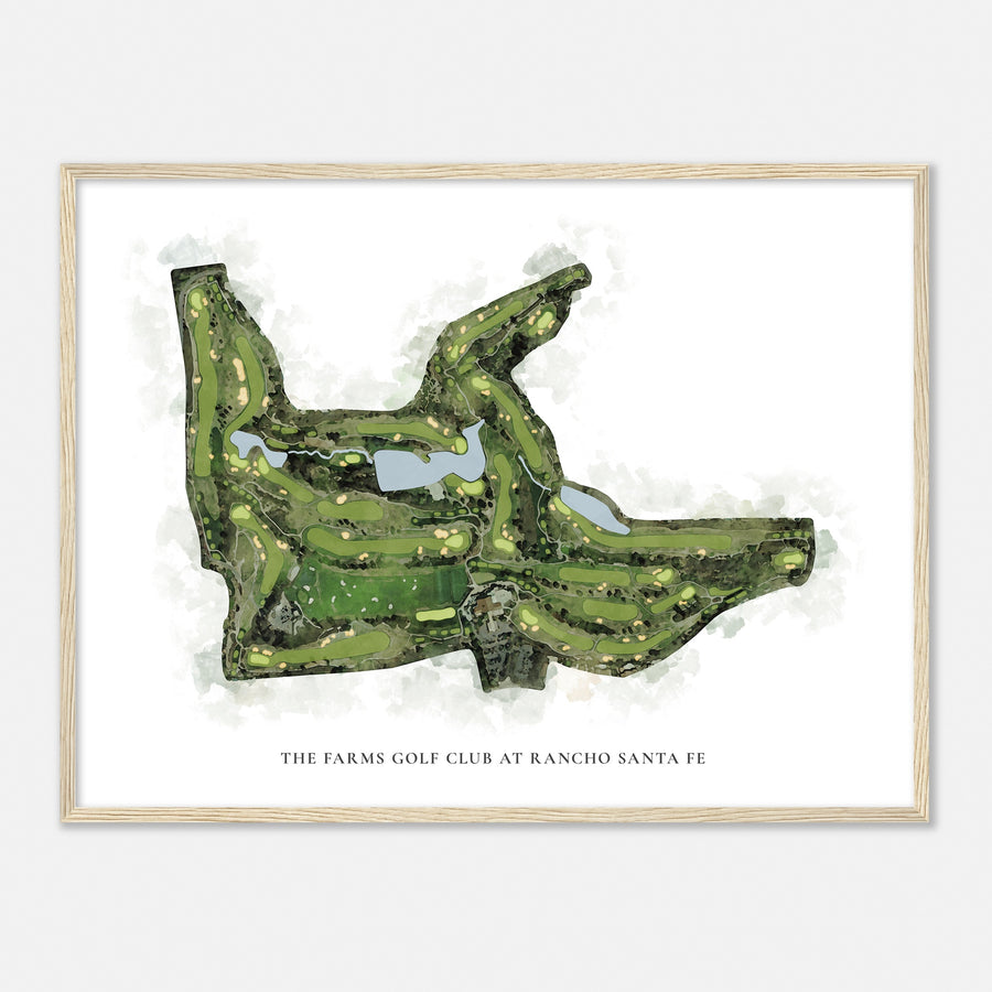 Print of The Farms Golf Club At Rancho Santa Fe Classic Map