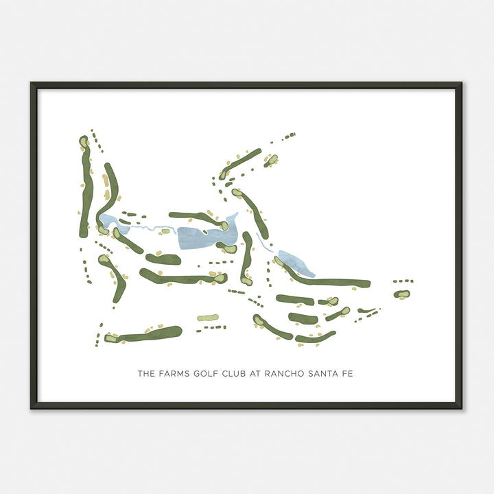 Print of The Farms Golf Club At Rancho Santa Fe Modern Map