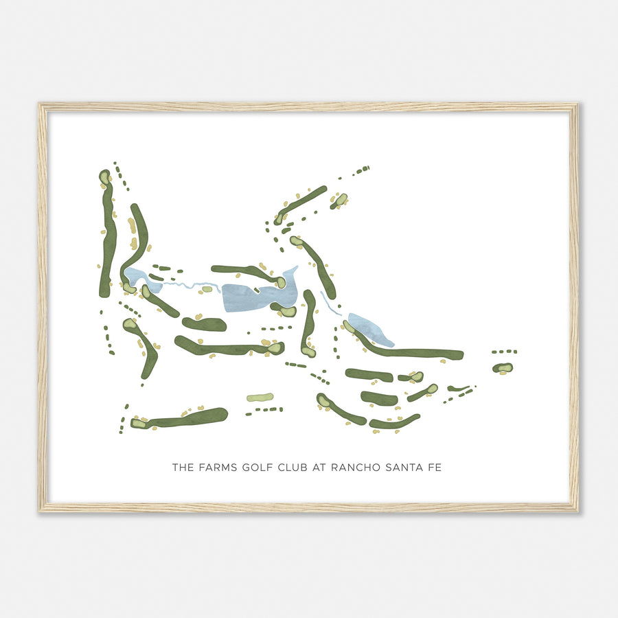 Print of The Farms Golf Club At Rancho Santa Fe Modern Map