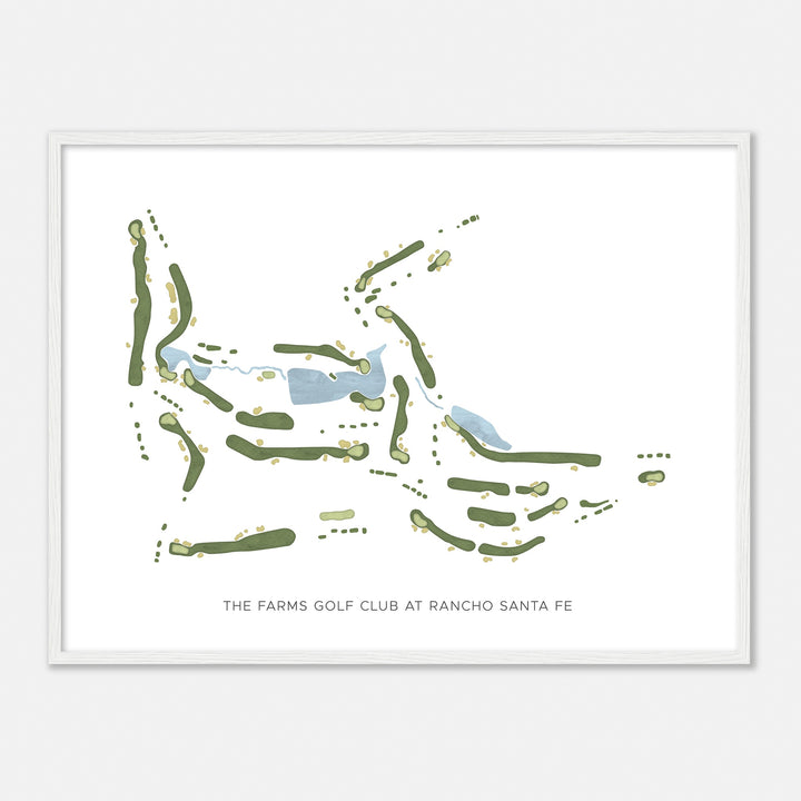 Print of The Farms Golf Club At Rancho Santa Fe Modern Map