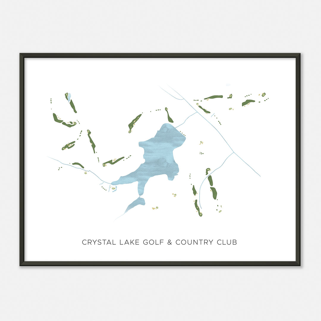 Print of Crystal Lake Golf & Country Club Modern Map