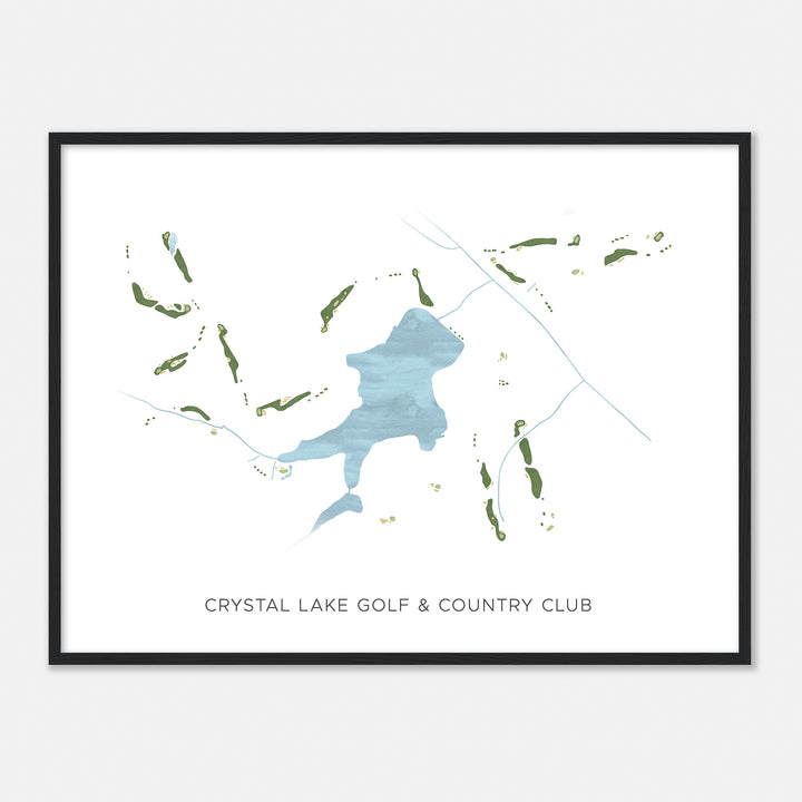 Print of Crystal Lake Golf & Country Club Modern Map