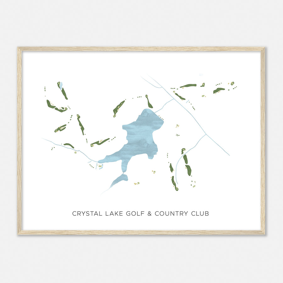 Print of Crystal Lake Golf & Country Club Modern Map