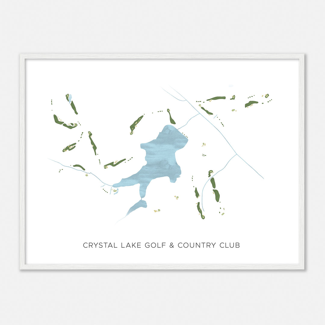 Print of Crystal Lake Golf & Country Club Modern Map