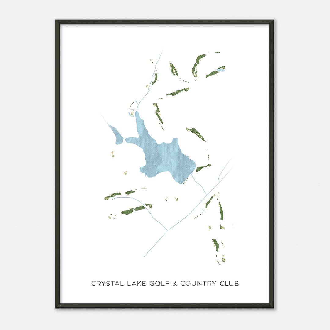 Print of Crystal Lake Golf & Country Club Modern Map