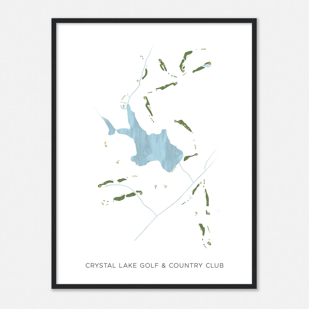 Print of Crystal Lake Golf & Country Club Modern Map
