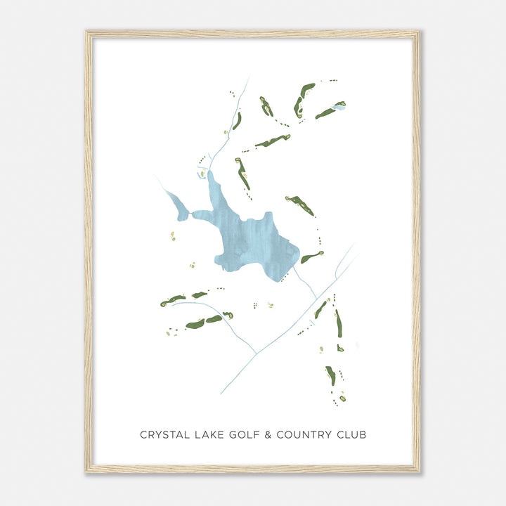 Print of Crystal Lake Golf & Country Club Modern Map