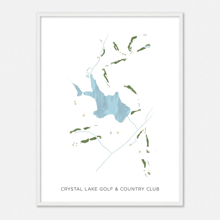 Print of Crystal Lake Golf & Country Club Modern Map