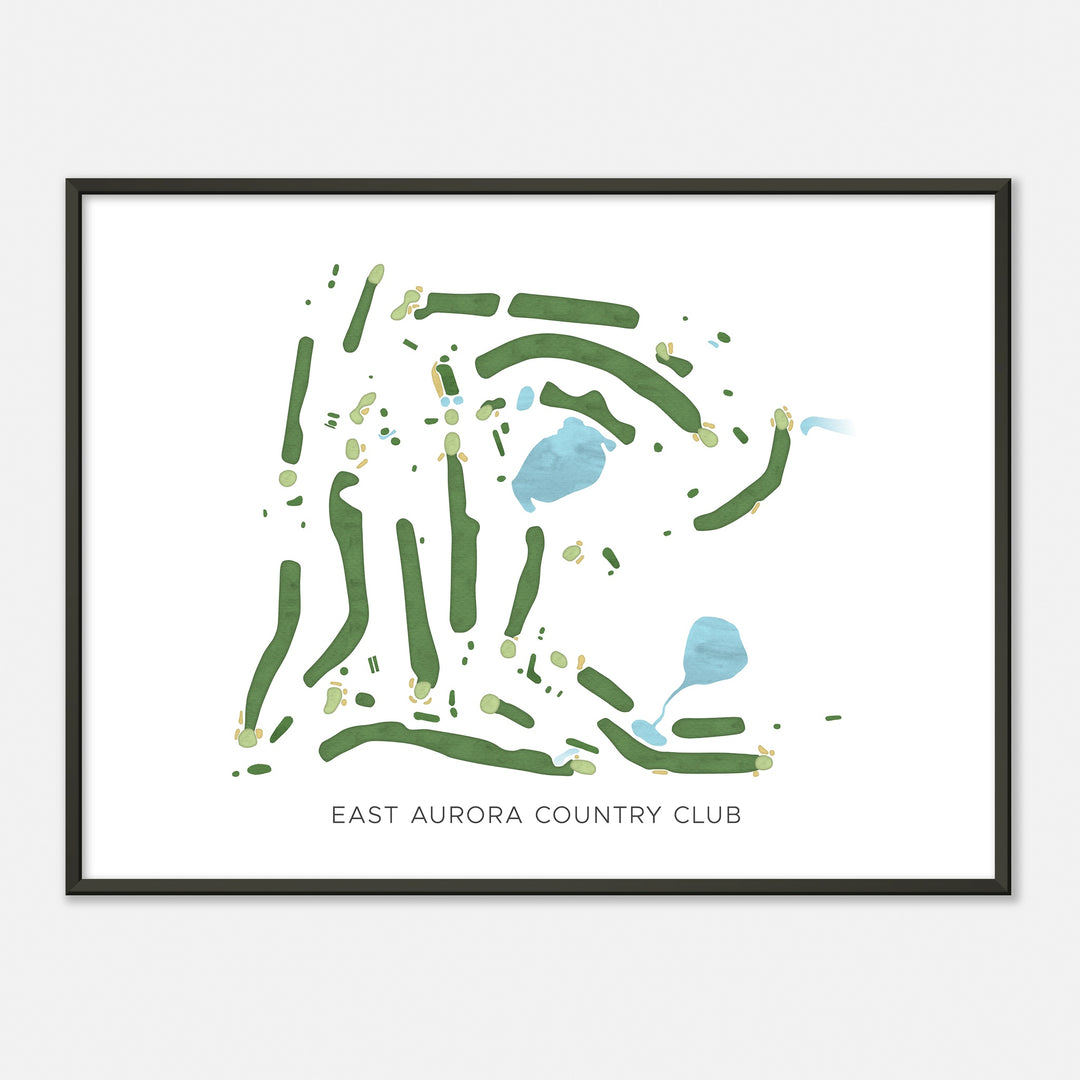 Print of East Aurora Country Club Modern Map