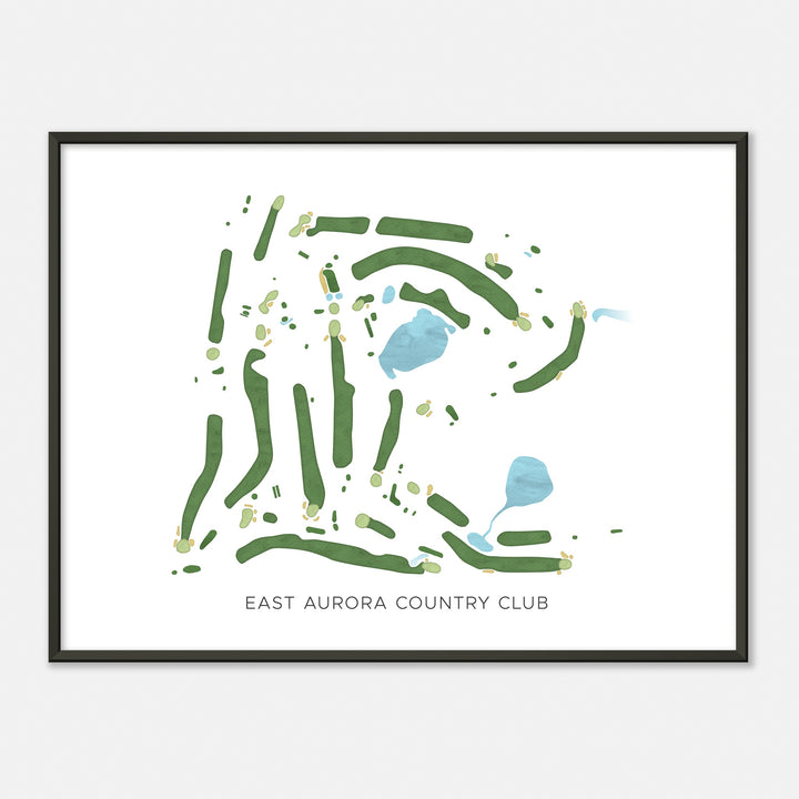Print of East Aurora Country Club Modern Map