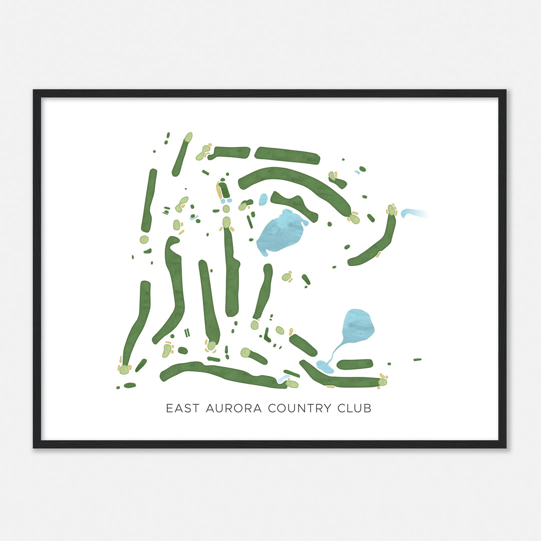 Print of East Aurora Country Club Modern Map