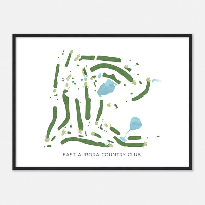 Print of East Aurora Country Club Modern Map