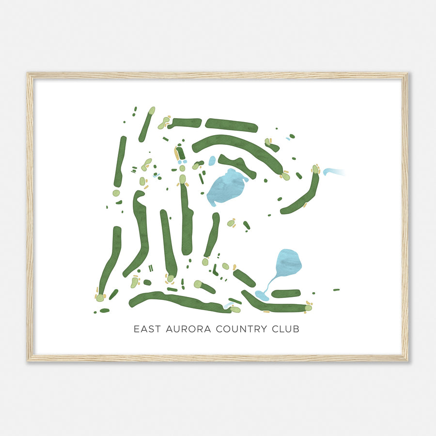 Print of East Aurora Country Club Modern Map