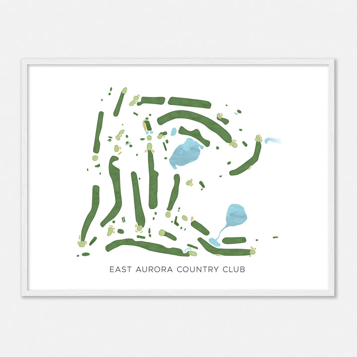Print of East Aurora Country Club Modern Map
