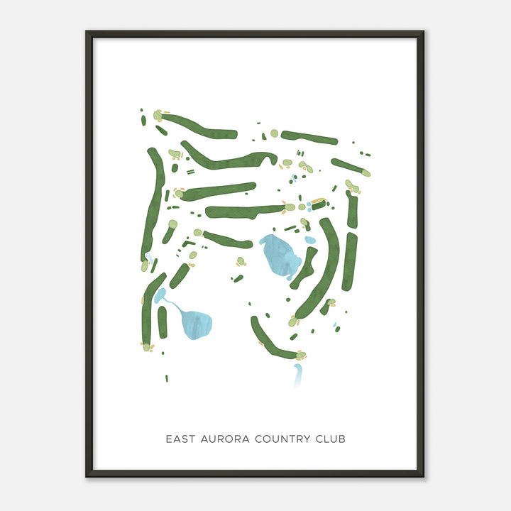 Print of East Aurora Country Club Modern Map